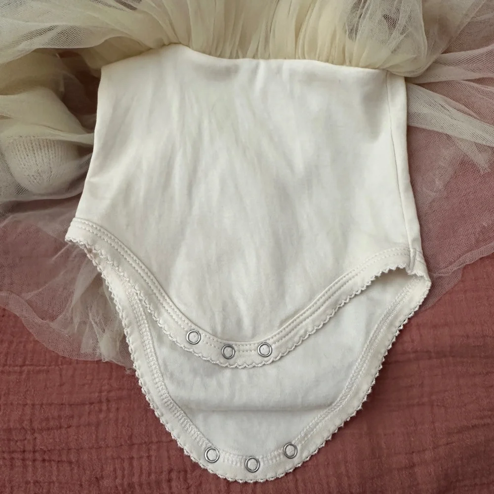 Adorable Cream and Gold Wild Wawa Tutu Onsesie